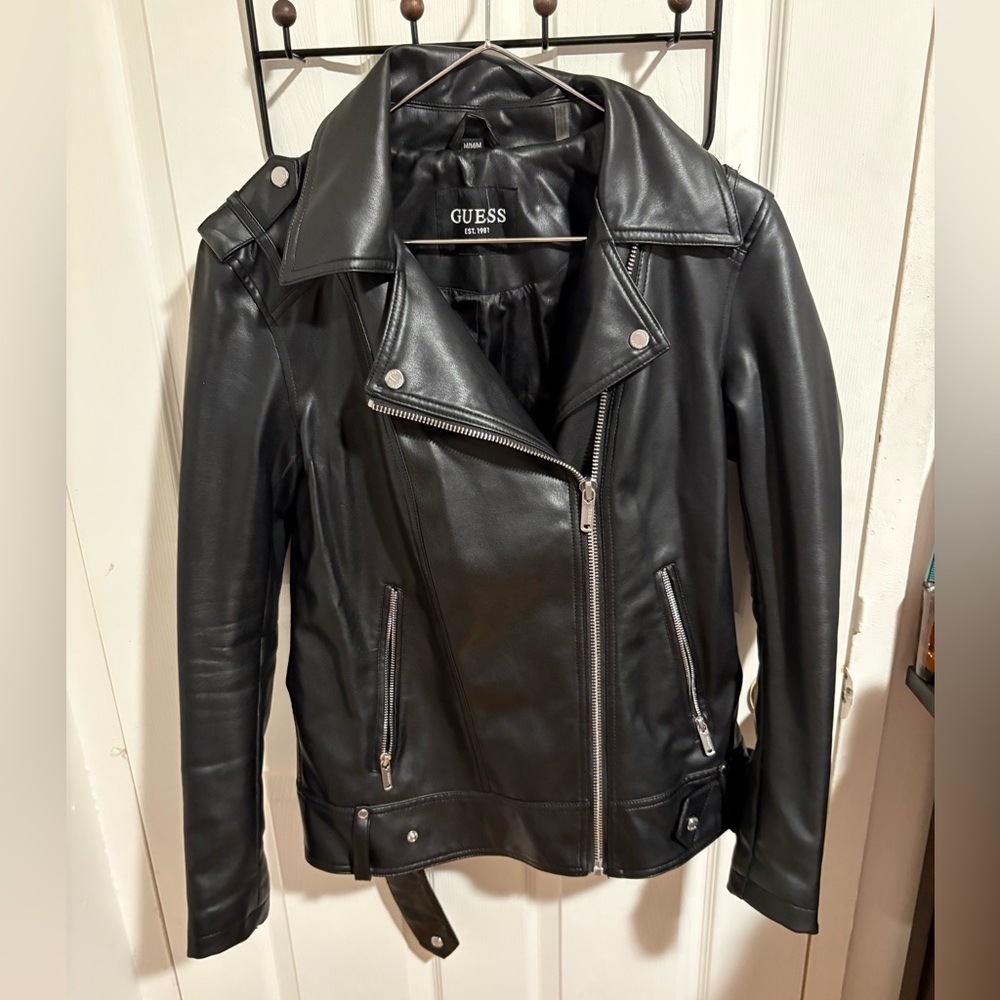 GUESS Black Leather Jacket
